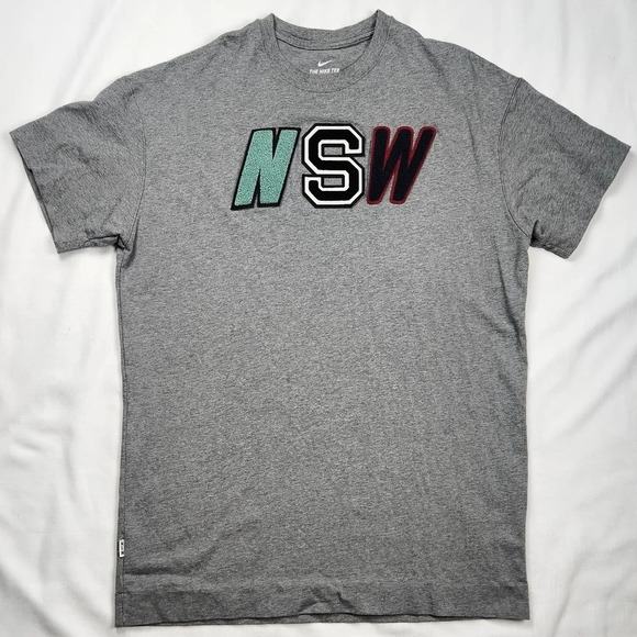 Nike NSW Heavy Gray Short Sleeve Tee - Picture 1 of 6